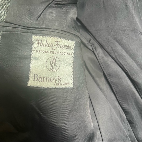 🌻SOLD Hickey Freeman Herringbone Gray Tweed Blazer Sport Coat Jacket Unisex - Picture 7 of 8